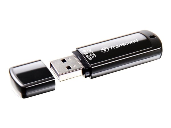Transcend JetFlash 350, 32 GB, USB A-tyyppi, 2.0, Suojus, 8,5 g, Musta