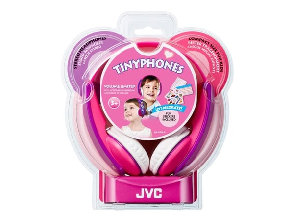 JVC TINYPHONES HA-KD5 - Hodetelefoner - full størrelse - kablet - rosa