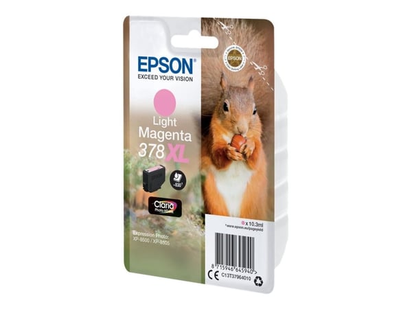 Epson 378XL - 10.3 ml - XL - lys magenta - original - blister - blekkpatron - for Expression Home XP-8605, XP-8606; Expression Photo XP-8500, XP-85...
