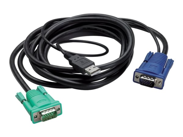 APC AP5822, 3,66 m, musta, USB-A, HD-15, 165 mm, 50 mm