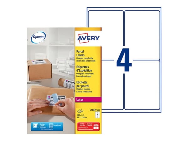 Avery - Hvit - 99.1 x 139 mm 400 etikett(er) (100 ark x 4) adresselapper