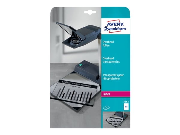 Avery - Polyester - hvit - A4 (210 x 297 mm) 20 stk (10 ark x 2) film