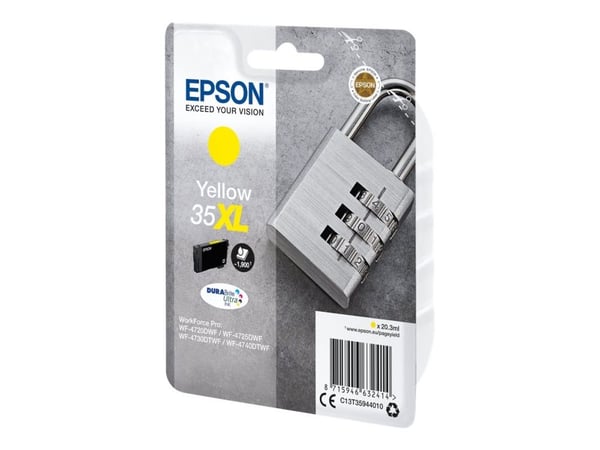 Epson 35XL - 20.3 ml - XL - gul - original - blister - blekkpatron - for WorkForce Pro WF-4720, WF-4720DWF, WF-4725DWF, WF-4730, WF-4730DTWF, WF-47...