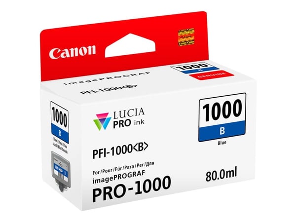 Canon PFI-1000 B - 80 ml - blå - original - blekkbeholder - for imagePROGRAF PRO-1000