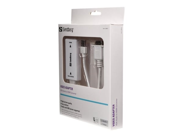 Sandberg Converter VGA+Audio til HDMI hvid