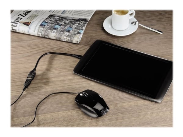 Hama USB 2.0 adapterikaapeli - USB-kaapeli - USB (hun) til Micro-USB Type B (han) - 15 cm - lajittelu - Samsung Galaxy S II:lle