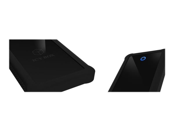 ICY BOX IB-233U3-B - Lagringspakning - 2,5" - eSATA 6Gb/s - USB 3.0 - sort