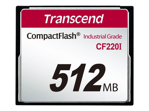Transcend CF220I Industrial Temp - Flash-minneskort - 512 MB - CompactFlash
