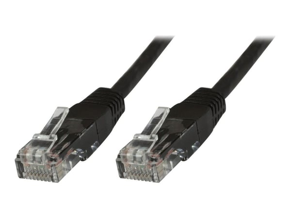 MicroConnect - Verkkokaapeli - RJ-45 (uros) - RJ-45 (uros) - 3 m - UTP - CAT 5e - säikeistetty - musta (10 kpl pakkaus)