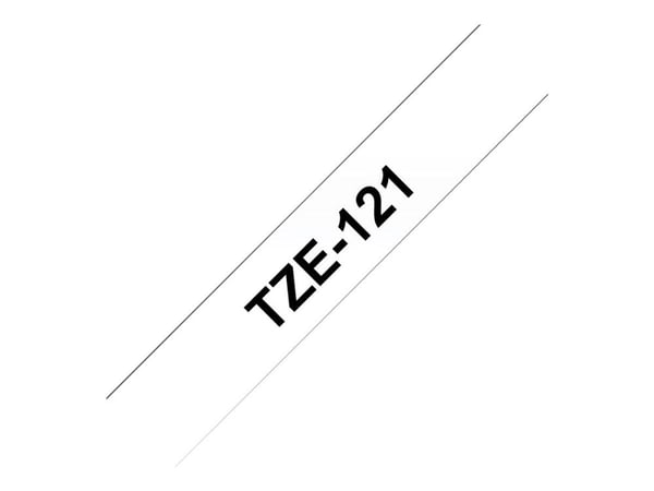 Brother TZe-121 - sort på klar 9mm x 8m