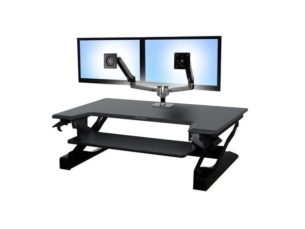 Ergotron WorkFit-TL - Omvandlare till skrivbord för stående - grå - svart bas Ergotron WorkFit-TL - Omvandlare till skrivbord för stående - grå - svart bas