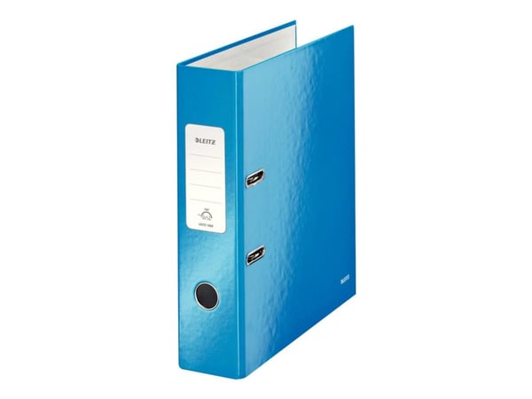 Leitz WOW 180° - Spakbågesfil - ryggbredd: 80 mm - för A4 (210 x 297 mm) - kapacitet: 600 ark - metallic-blå