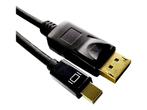 MicroConnect - DisplayPort-kabel - Mini DisplayPort (hann) til DisplayPort (hann) - 2 m - 4K-støtte - svart