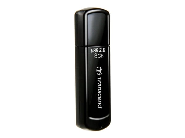 Transcend JetFlash 350 - USB flash-enhet - 8 GB - USB 2.0 - svart