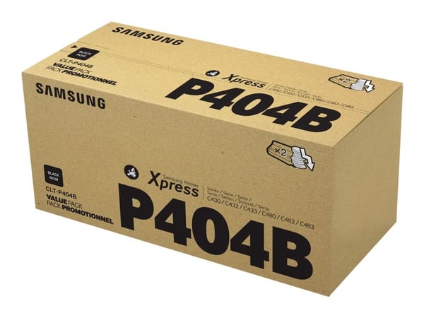 HP CLT-P404B - 2-pack - svart - original - tonerpatron (SU364A) - for Samsung CLX-3302, 3303, 3304, 3307; Xpress SL-C432, C433, C462, C463, C467, C...