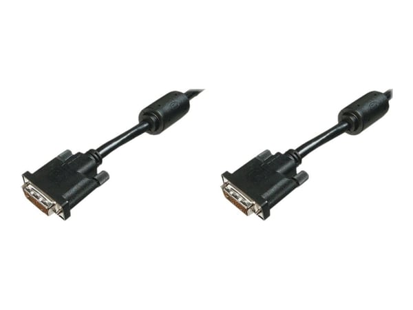 MicroConnect - DVI-kabel - dubbel länk - DVI-D (hane) till DVI-D (hane) - 2 m - tumskruvar - svart