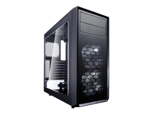 Fractal Design Focus G - Tower - ATX - genomskinlig sidopanel - ingen strömförsörjning (ATX) - svart - USB/ljud