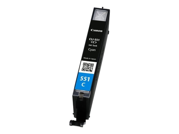 Canon CLI-551C - 7 ml - cyan - original - blekkbeholder - for PIXMA iP8750, iX6850, MG5550, MG5650, MG5655, MG6450, MG6650, MG7150, MG7550, MX725, ...