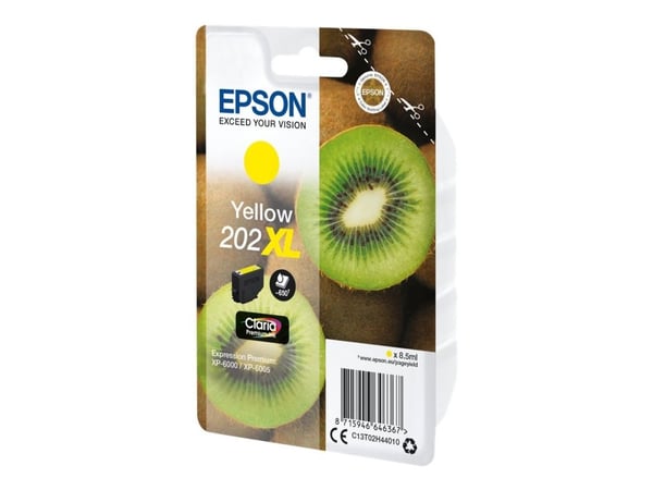 Epson 202XL - 8.5 ml - XL - gul - original - blister - blekkpatron - for Expression Premium XP-6000, XP-6005, XP-6100, XP-6105