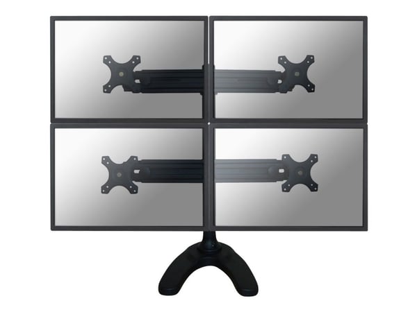 Neomounts FPMA-D700DD4 - Stativ - full bevegelse - for 4 LCD-skjermer - svart - skjermstørrelse: 19"-30" - skrivebordsstativ, malje, skrivebordsmon...