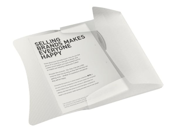 Esselte Vivida - 3-fliksmappe - for A4 (210 x 297 mm) - kapasitet: 150 ark - gjennomskinnelig, livlig hvit