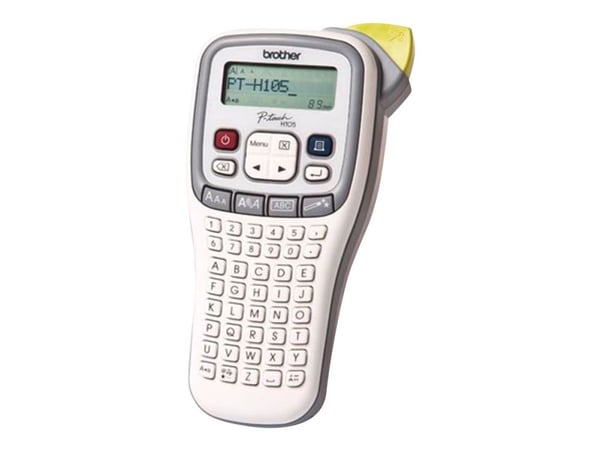Brother P-Touch PT-H105 - Etikettskrivare - svartvit - termisk överföring - Rulle (1,2 cm) - 180 dpi - upp till 20 mm/sek - kniv - tvåradig utskrift
