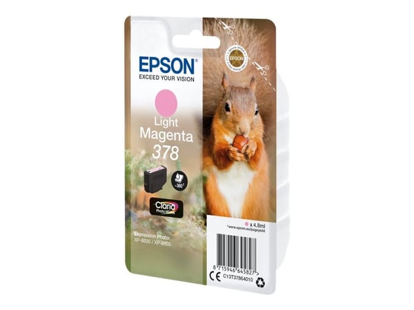 Epson 378 - 4.8 ml - lys magenta - original - blære med RF/lyd-alarm - blekkpatron - for Expression Home XP-8605, XP-8606; Expression Photo XP-8500...
