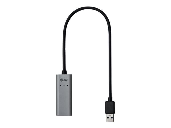 i-Tec USB 3.0 Metal Gigabit Ethernet Adapter - Nettverksadapter - USB 3.0 - Gigabit Ethernet x 1 - romgrå