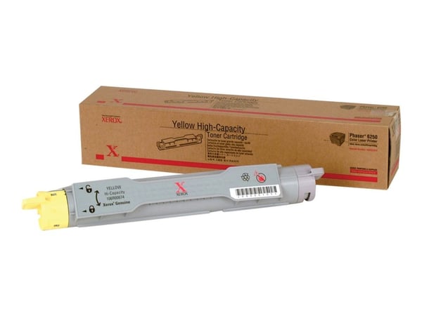 Xerox Phaser 6250 - Høykapasitets - gul - original - tonerpatron - for Phaser 6250, 6250B, 6250DNM, 6250DP, 6250DT, 6250DX, 6250N