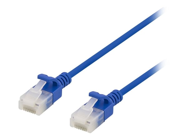 DELTACO - Koblingskabel - RJ-45 (hann) til RJ-45 (hann) - 5 m - UTP - CAT 6a - halogenfri, formstøpt, uten hindringer - blå
