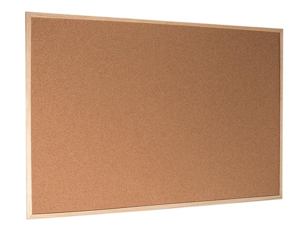 Esselte - Oppslagstavle - veggmonterbar - 1000 x 600 mm - kork - naturlig brunfarge