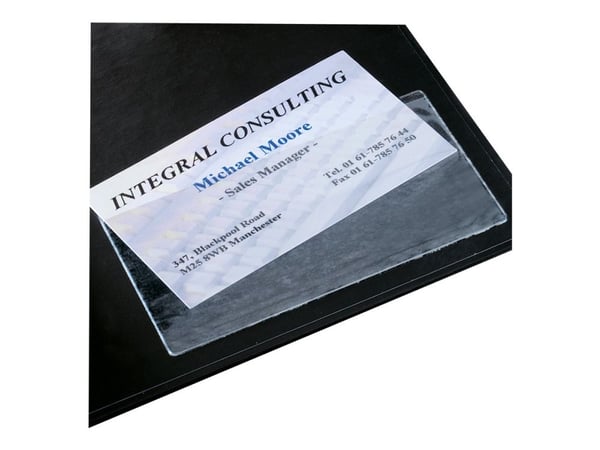 Sigel - Visittkortlomme - for 55 x 90 mm - med fliker - blank (en pakke 100)