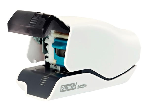 Rapid Supreme 5025e - Elektrisk stiftemaskin - robust - 25 ark - plast, metall - hvit