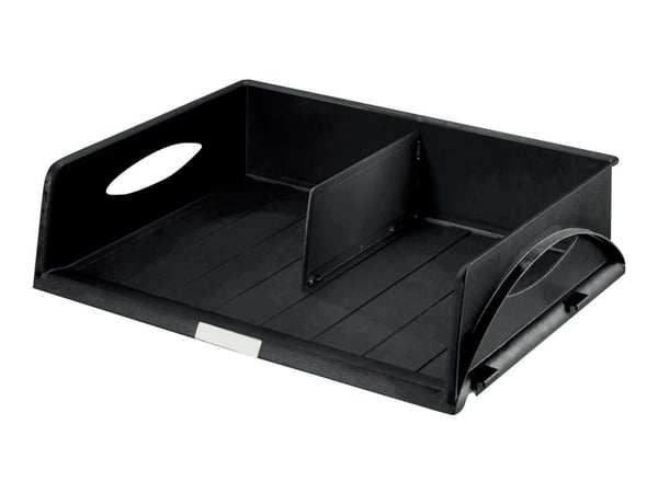 Leitz Sorty Jumbo - Brevbakke - 2 rom - for A3 (297 x 420 mm), B4 (250 x 353 mm), B3 (353 x 500 mm), C4 (229 x 324 mm) - landskab - sort