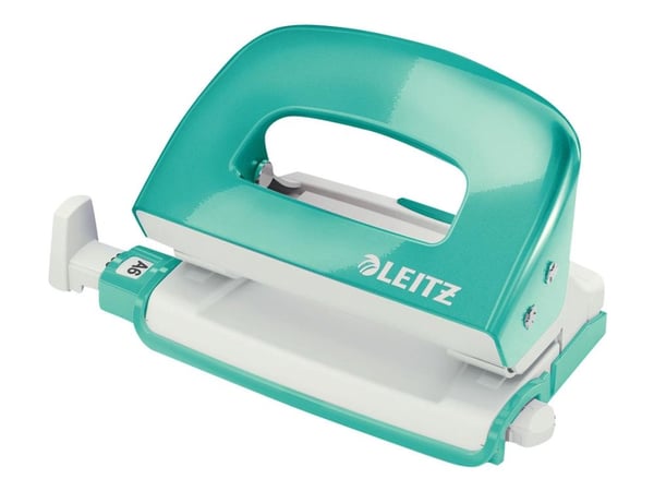 Hullemaskin Leitz NeXXt WOW Mini, 2 hull, 10 ark Isblå