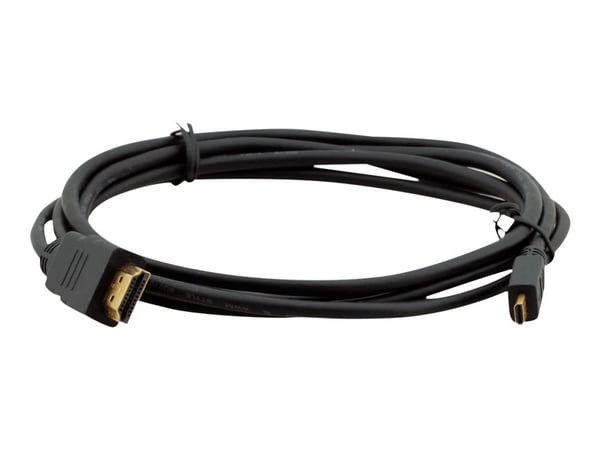 Kramer C-HM/HM/A-D Series C-HM/HM/A-D-3 - HDMI-kaapeli Ethernet - mikro HDMI han til HDMI han - 91,4 cm - formet, 4K-tuki
