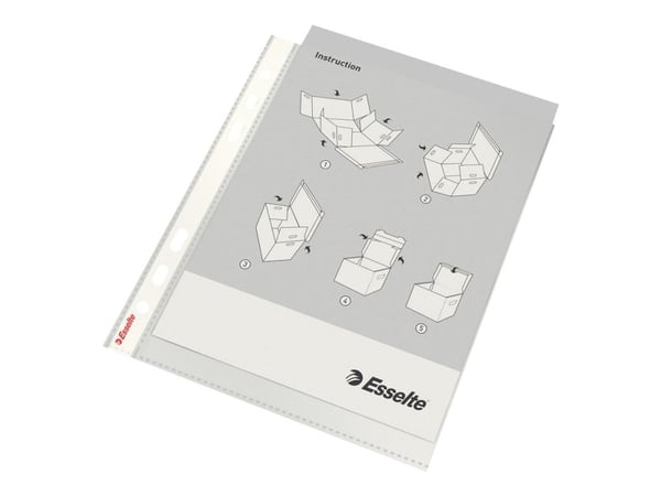 Esselte Plus - Arkskyddare - för A5 (148 x 210 mm) - kapacitet: 30 ark - klar (paket om 10)