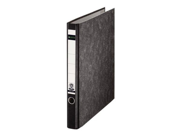 LEITZ cloud marmorringperm, 2 D-ringmekanisme, svart DIN A4, ryggbredde: 35 mm, pappomslag, utvendig med (1040-00-00)