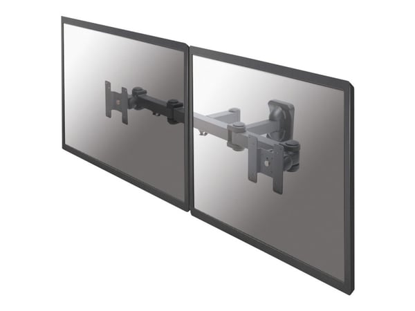 Neomounts FPMA-W960D - Brakett - full bevegelse - for 2 LCD-skjermer - svart - skjermstørrelse: 10"-27" - veggmonterbar