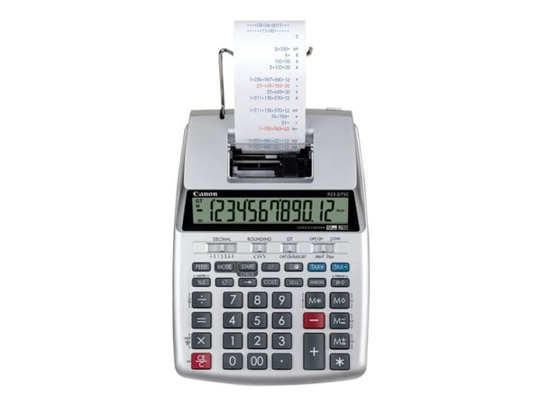 Canon P23-DTSC II - Utskriftskalkulator - LCD - 12 sifre - batteri - sølvmetallfarge