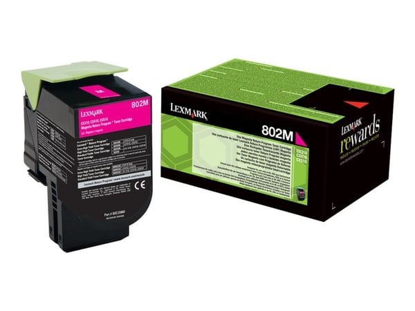 Lexmark 802M, 1000 sivua, Magenta, 1 kpl