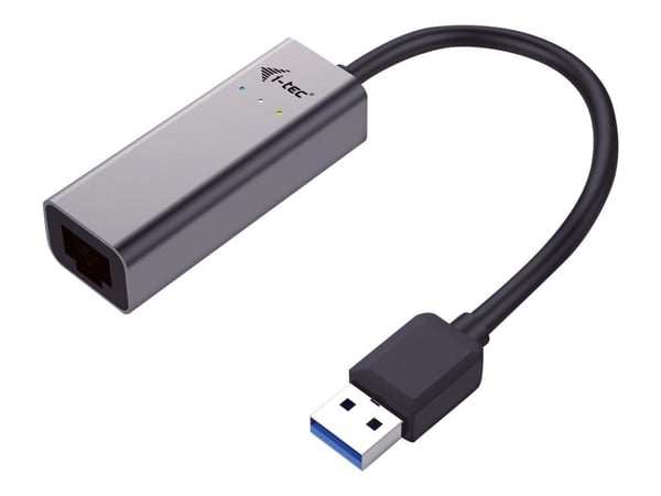 i-Tec USB 3.0 Metal Gigabit Ethernet Adapter - Nettverksadapter - USB 3.0 - Gigabit Ethernet x 1 - romgrå