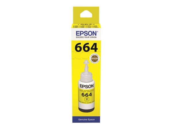 Epson T6644, Alkuperäinen, Keltainen, Epson L100/L110/L200/L300/L355/L550, Indonesia, 1 kpl, 40 mm