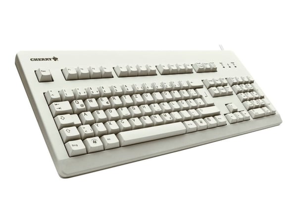 CHERRY G80-3000 - Tastatur - PS/2, USB - USA - lysegrå