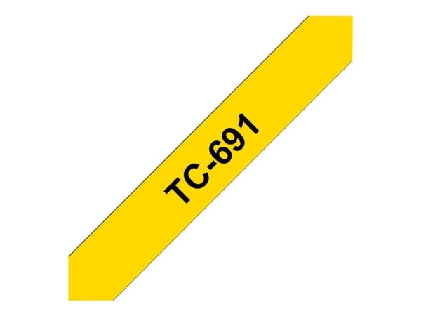 Brother - Svart, gul - Rull (0,9 cm x 8 m) 1 kassett(er) laminert teip - for P-Touch PT-2000, PT-3000, PT-500, PT-5000, PT-8E
