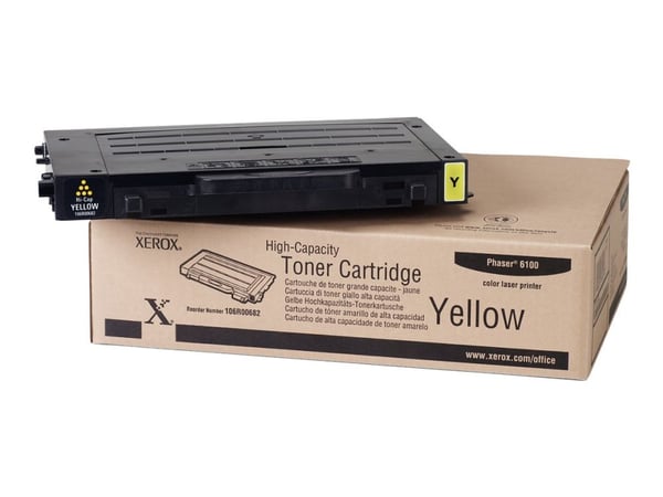 Xerox High-Capacity Phaser 6100 - Høykapasitets - gul - original - tonerpatron - for Phaser 6100, 6100BD, 6100DN