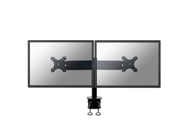 Neomounts FPMA-D700D - Monteringssett - full bevegelse - for 2 LCD-skjermer - svart - skjermstørrelse: 19"-30" - klemmemonterbar, skrivebordsmonterbar