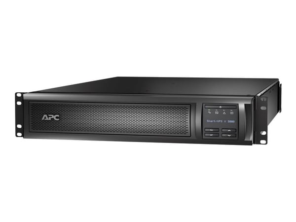 APC Smart-UPS X 3000 Rack/Tower LCD - UPS - AC 208/230 V - 2.7 kW - 3000 VA - enkeltfase - Ethernet 10/100, RS-232 - utgangskontakter: 11 - 2U - sv...