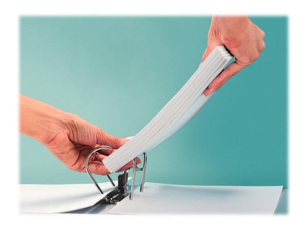 LEITZ plastmappe, 180 grader, DIN A4, 80 mm, hvitfarget pappomslag, laminert med PP-film (1010-50-01)