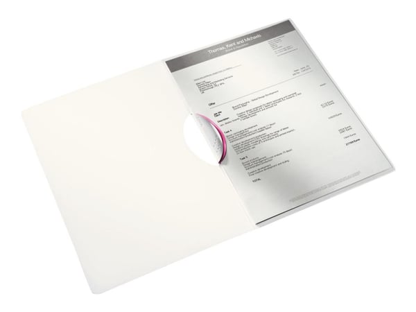 Leitz WOW ColorClip - Klipsfil - for A4 (210 x 297 mm) - kapasitet: 30 ark - metallisk rosa